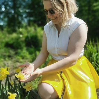 Keltainen pvc-kellohame