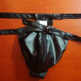 Stringit tekonahkaa miehille vetoketjulla